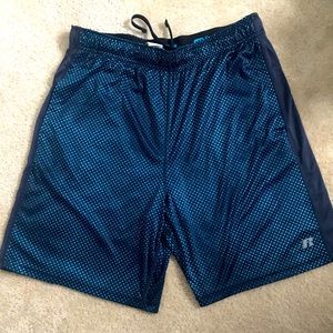 Mens Athletic Shorts - Blue and Grey